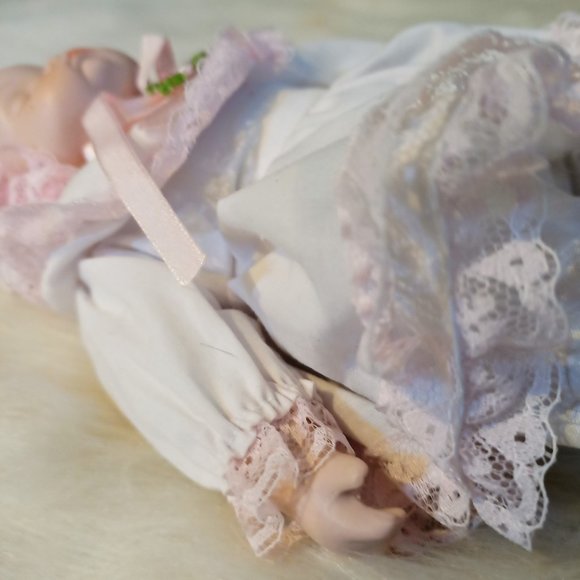 Vintage Porcelain Baby Doll Stuffed Body - Picture 3 of 7